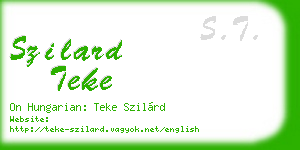 szilard teke business card
