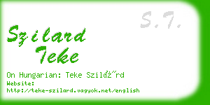 szilard teke business card